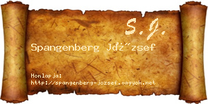 Spangenberg József névjegykártya